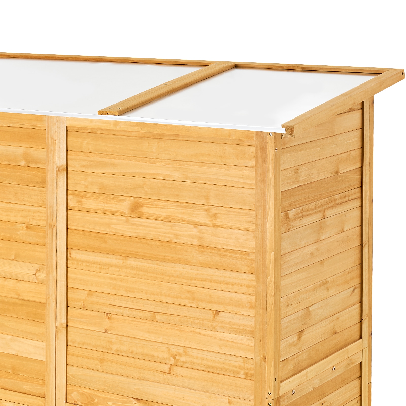 Outdoor Wooden Storage Shed Waterproof Garden Tool Metal Shed 55x67.5 Inch_maomaolike.com